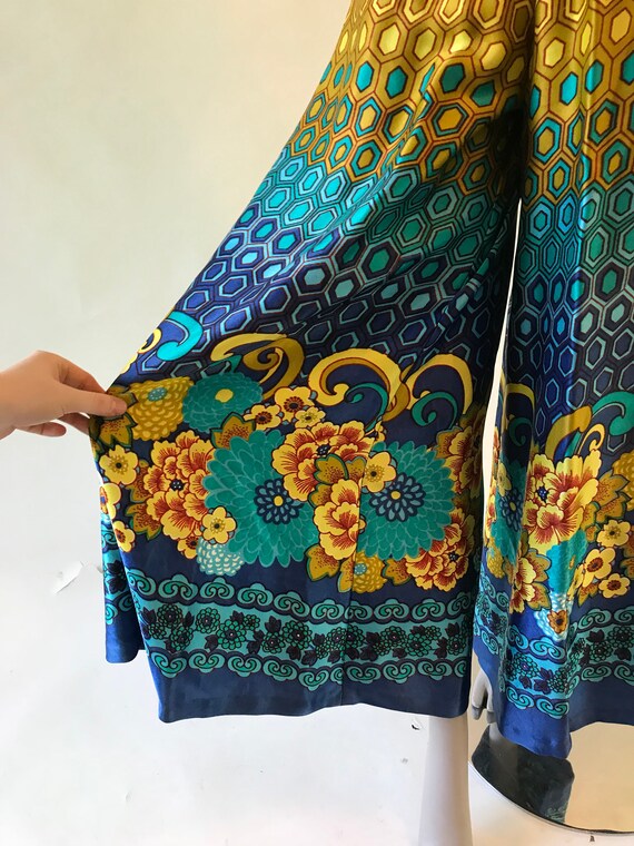 Vintage early 1980s blue teal green yellow, red f… - image 3