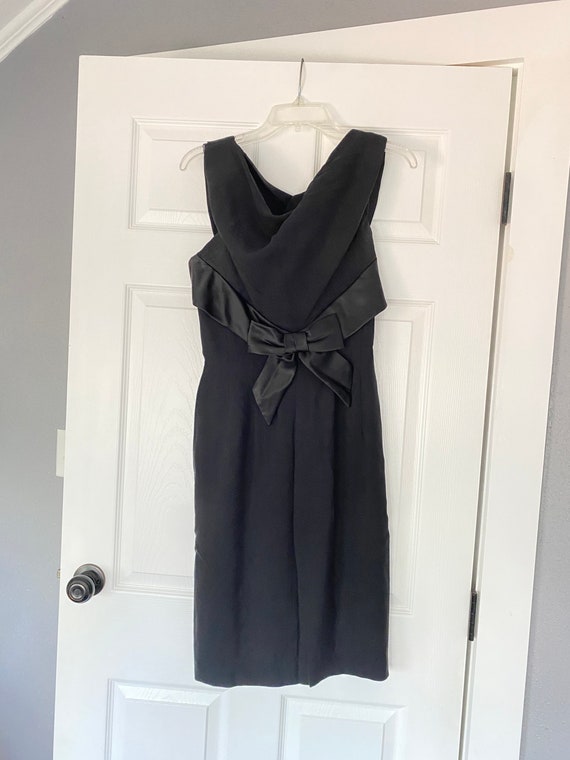 Vintage 1969’s black cocktail dress with bow and b