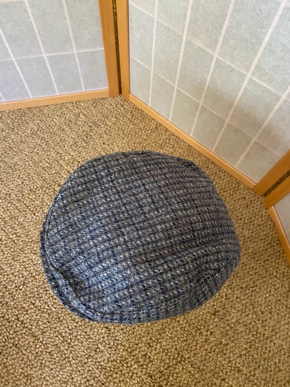 Vintage blue and gray wool Stetson newsboy cap - image 4