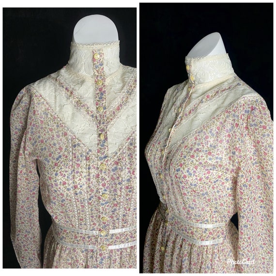 SALE Vintage 1970’s calico floral Gunne Sax dress… - image 3