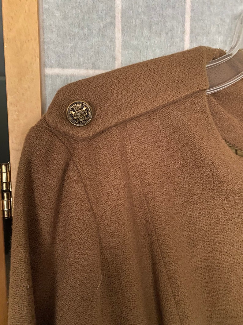 Vintage 1960\u2019s 1970\u2019s brown long sleeve Vicky Vaughn dress