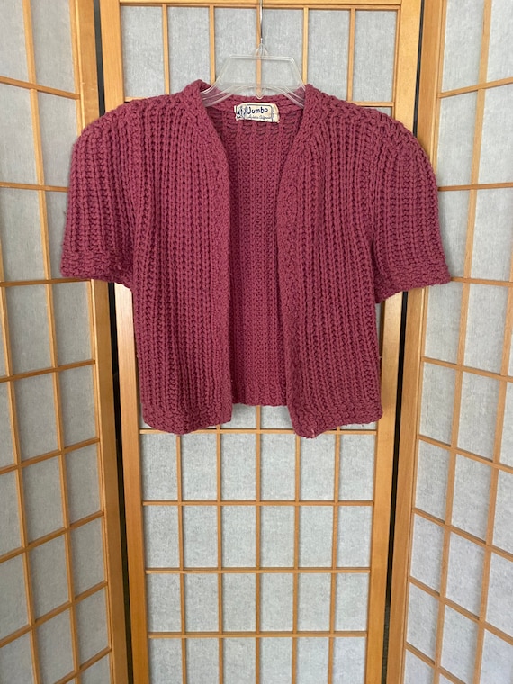 Vintage 1940’s 1950’s pink short sleeve cropped ca