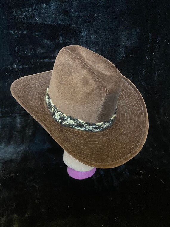 Vintage brown velour Stetson cowboy hat - image 4