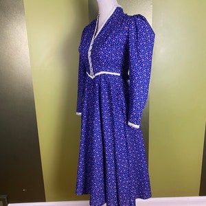 SALE Vintage 1980s blue Gunne Sax prairie dress, size 3 image 4