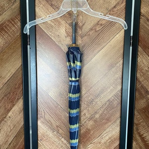 Vintage 1950’s blue and yellow plaid umbrella