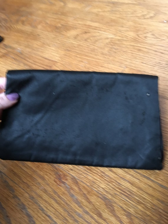 Vintage 1940's Black Evening Bag / Clutch Purse - image 3