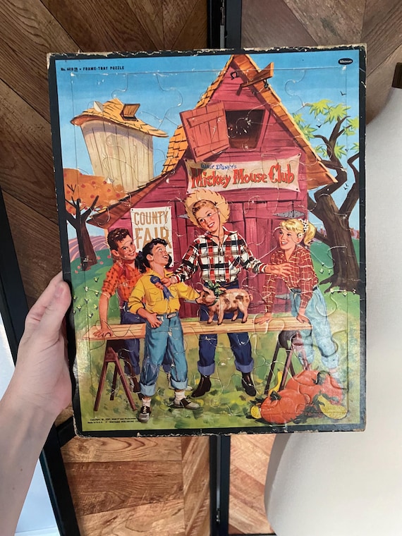 ヴィンテージ 1957 ミッキーマウス クラブ パズル、ファーム キッズ