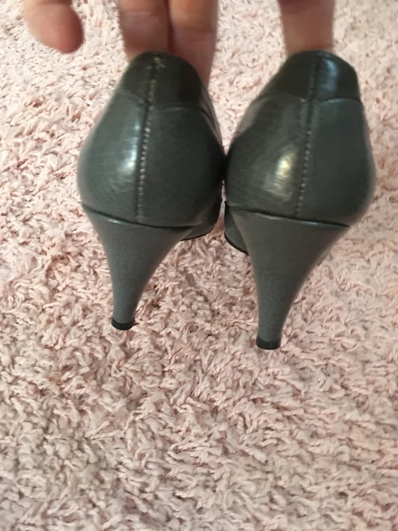 Vintage Grey High Heel Shoes 1950's Johansen - image 4