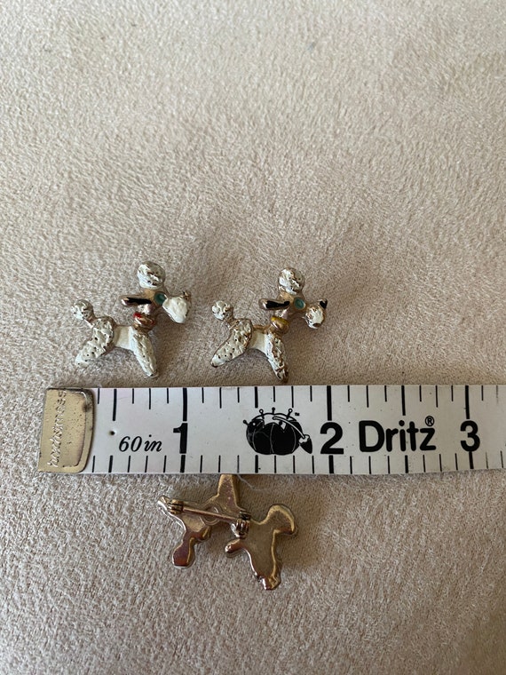 Vintage 1950’s set of 3 miniature poodle pins - image 5