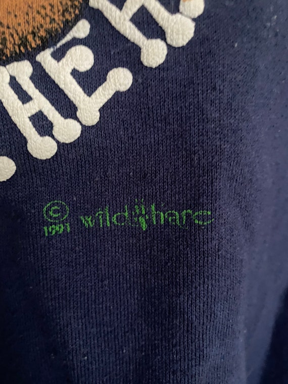 Vintage 1980’s 1990’s blue crewneck sweatshirt wi… - image 3