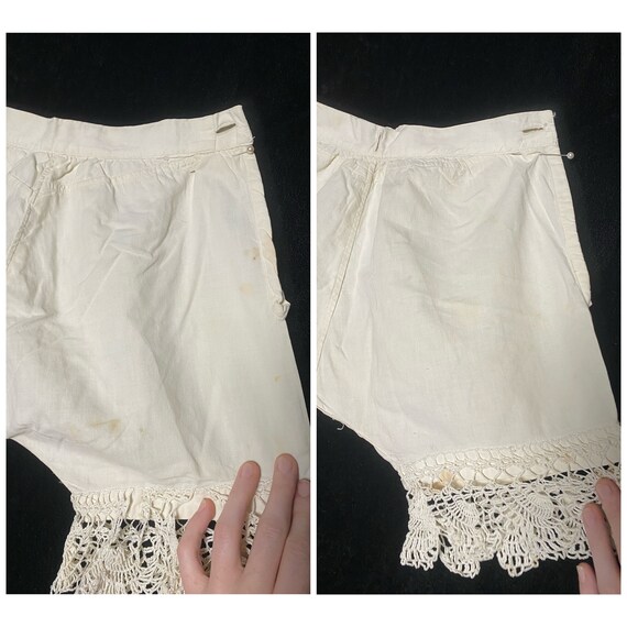 Vintage antique 1900’s cotton petticoat shorts, s… - image 3