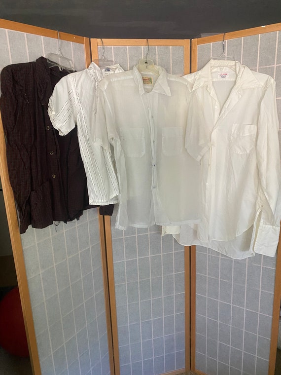 Vintage lot of men and women’s shirts, tops 1950’s