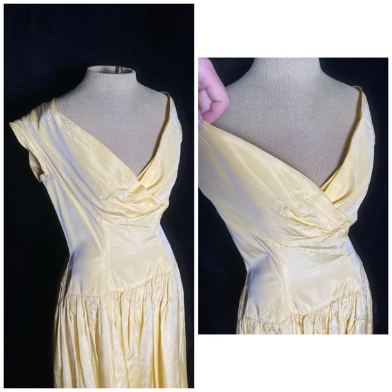 Vintage 1950’s golden yellow Emma Domb part dress… - image 5