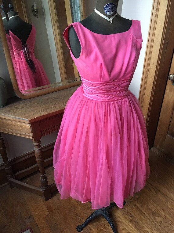 Vintage 1950's Pink Lovely Full Ballerina Dress w… - image 2