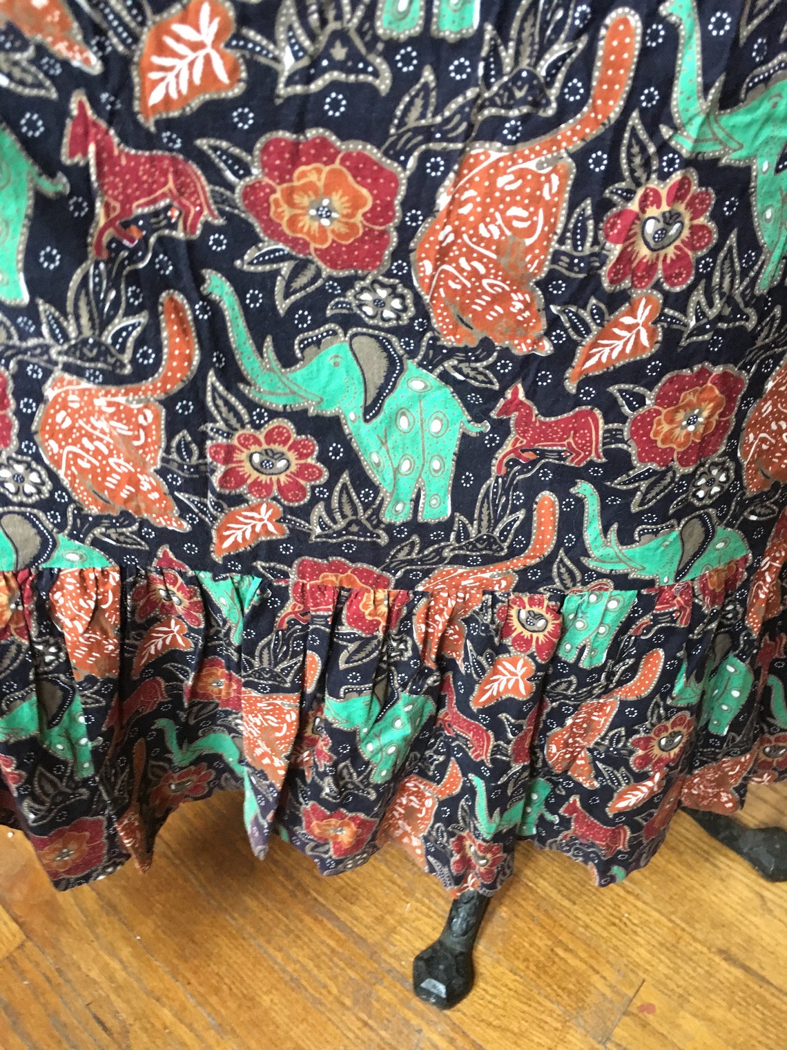 Vintage Novelty Print Cotton Dress Etsy