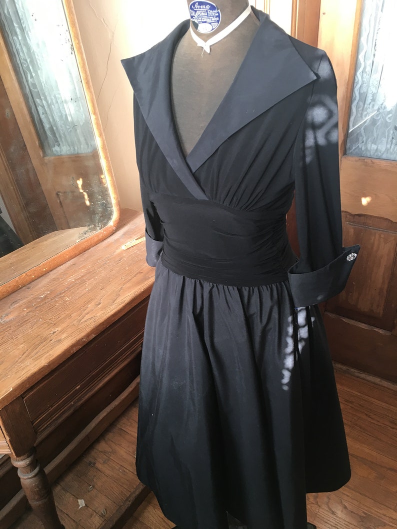 Vintage 1980's Black Jessica Howard Dress Size 6/8 Etsy
