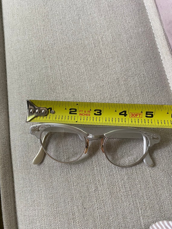 Vintage 1950's Silver Graceline Cateye Glasses - image 7