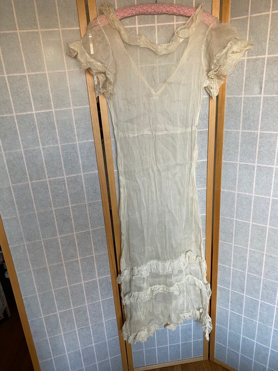 SALE Vintage Antique Edwardian Victorian Sheer Whi