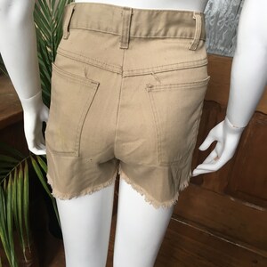 Vintage 1970's Tan Cutoff Shorts, size small image 3