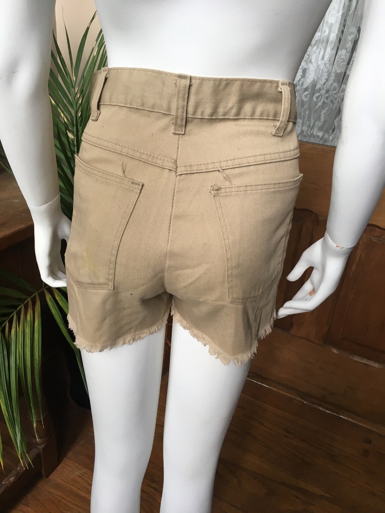 Vintage 1970's Tan Cutoff Shorts, size small image 3