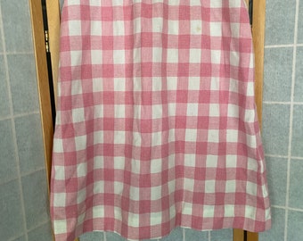 Vintage 1970’s pink and white gingham skirt