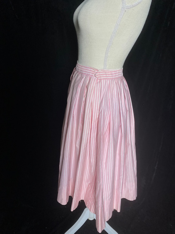 Vintage 1950’s pink and white candy stripe knee l… - image 3