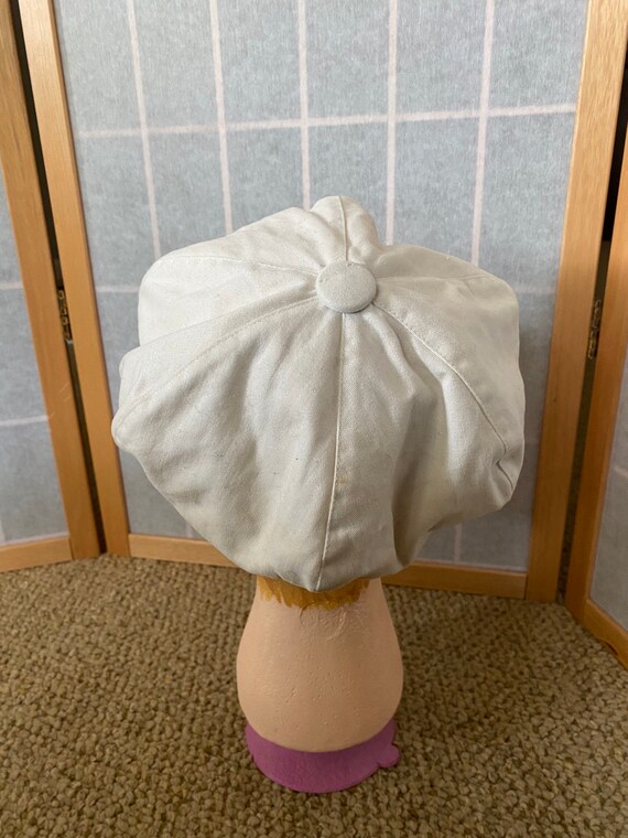 Vintage 1980’s cream white funky newsboy cap - image 5