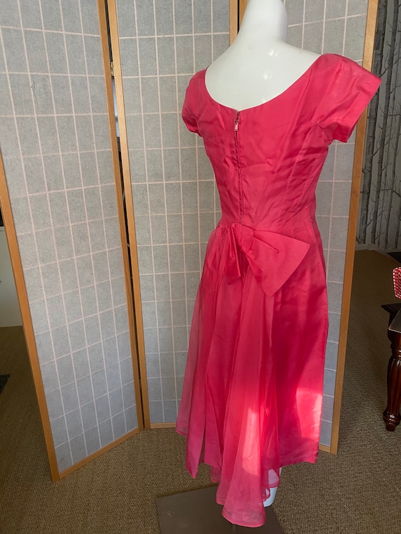 Vintage 1950’s hot pink Emma Domb party dress, si… - image 4