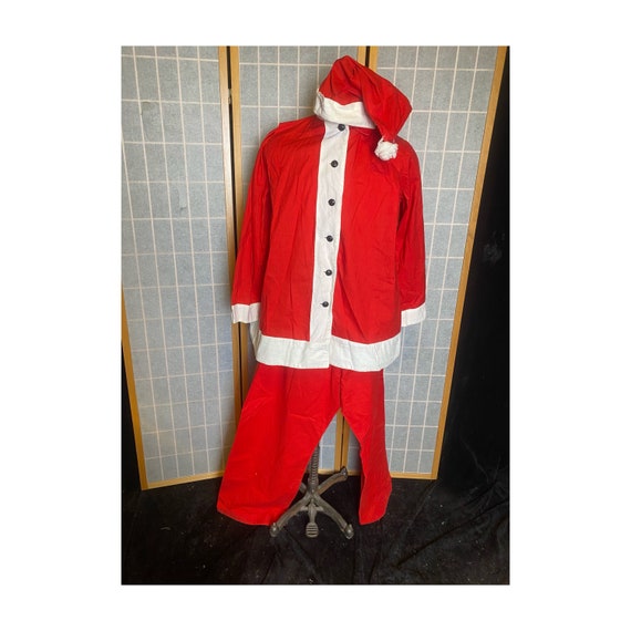 Vintage 1950’s handmade Santa Claus costume, size… - image 1