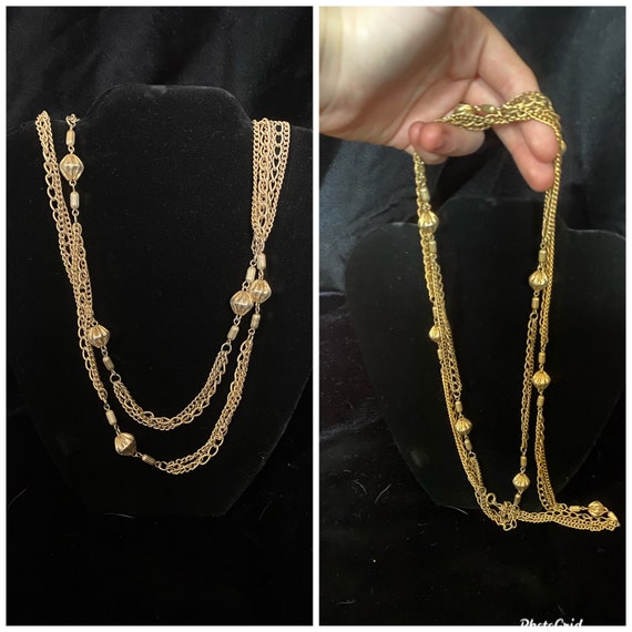 Lot of vintage gold necklaces and chains - image 5