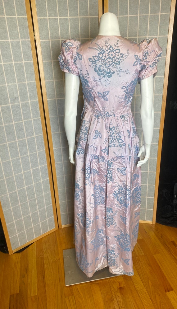 Vintage 1930’s 1940’s lavender purple and blue fl… - image 7