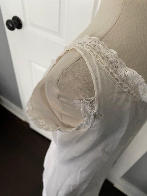 Antique 1900s white cotton nightgown, undergarmen… - image 5