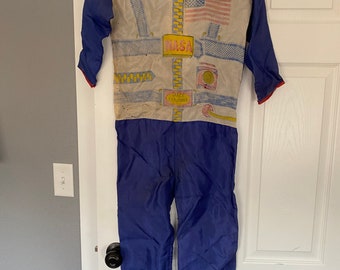 Vintage 1960’s blue boys NASA astronaut Halloween costume onesie