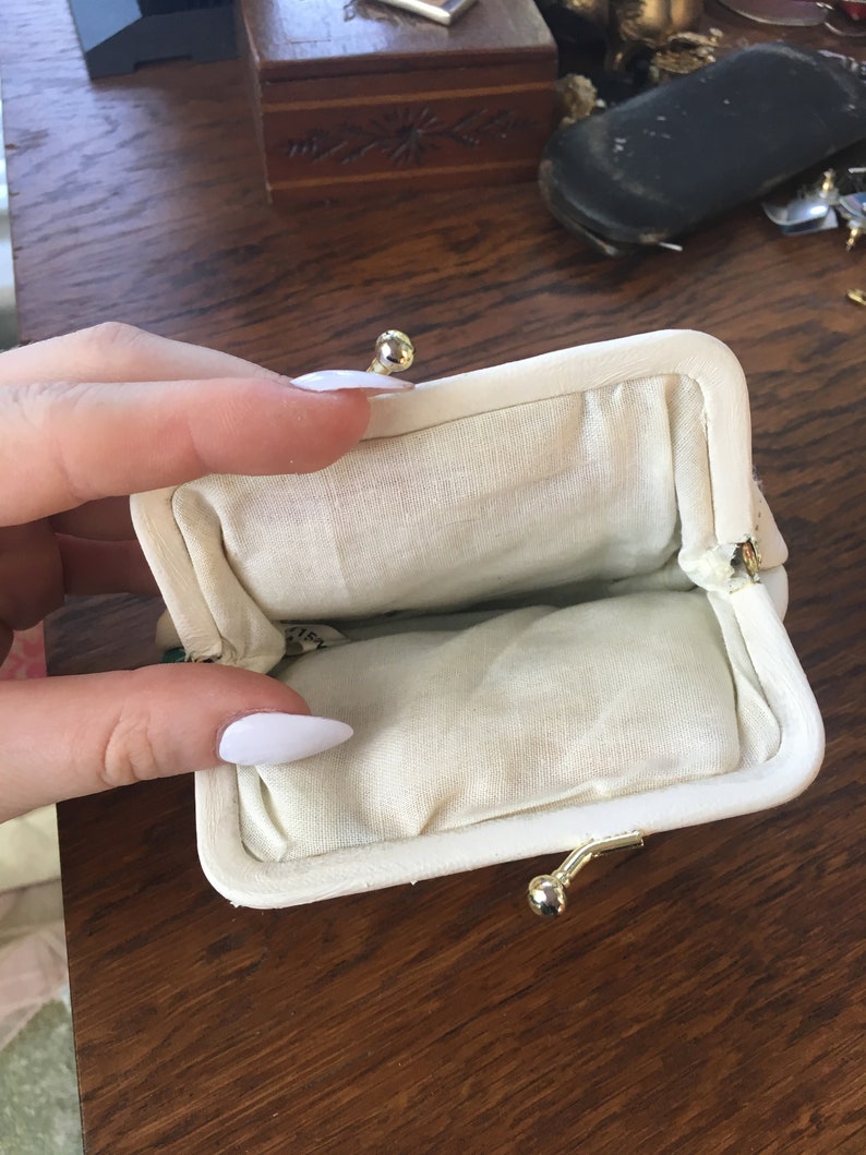 Vintage Colorful Color block Leather Suede Coin Purse