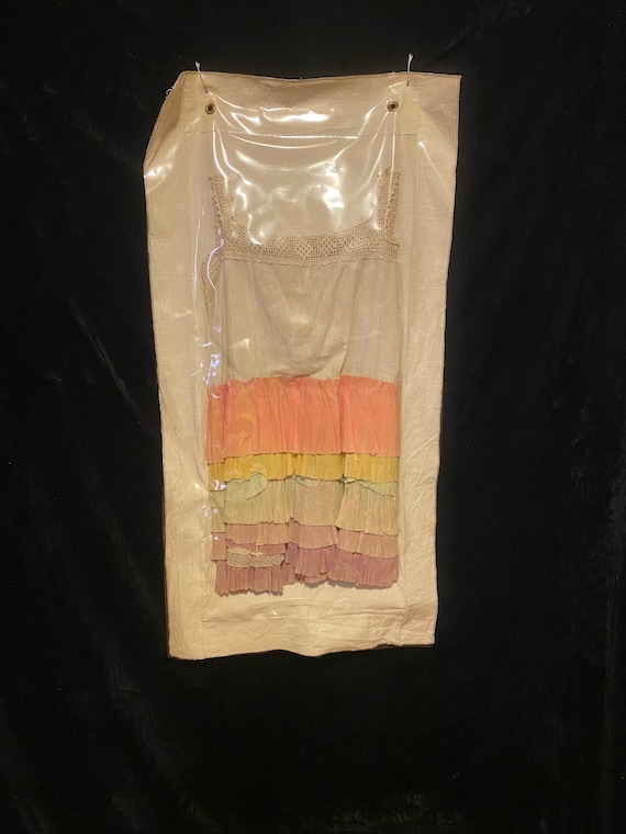 Vintage antique 1910s 1920s colorful tissue silk … - image 1