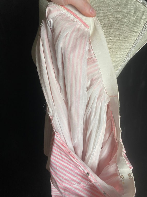 Vintage 1950’s pink and white candy stripe knee l… - image 7