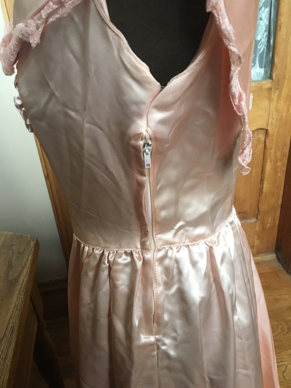 Vintage 1940's Light Pink Liquid Satin Gown, Dres… - image 6