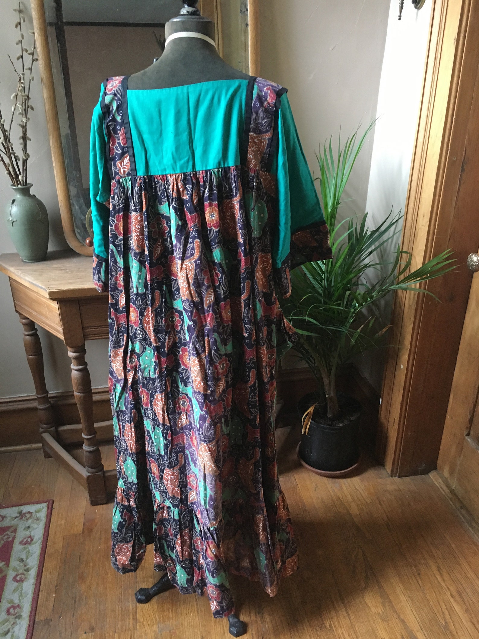 Vintage Novelty Print Cotton Dress Etsy