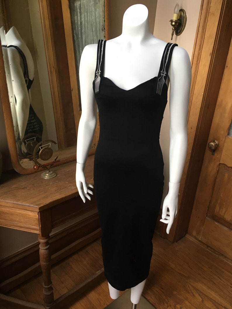 Modern Chad Suiter Black Hostess Dress Dinner Party, size small image 2