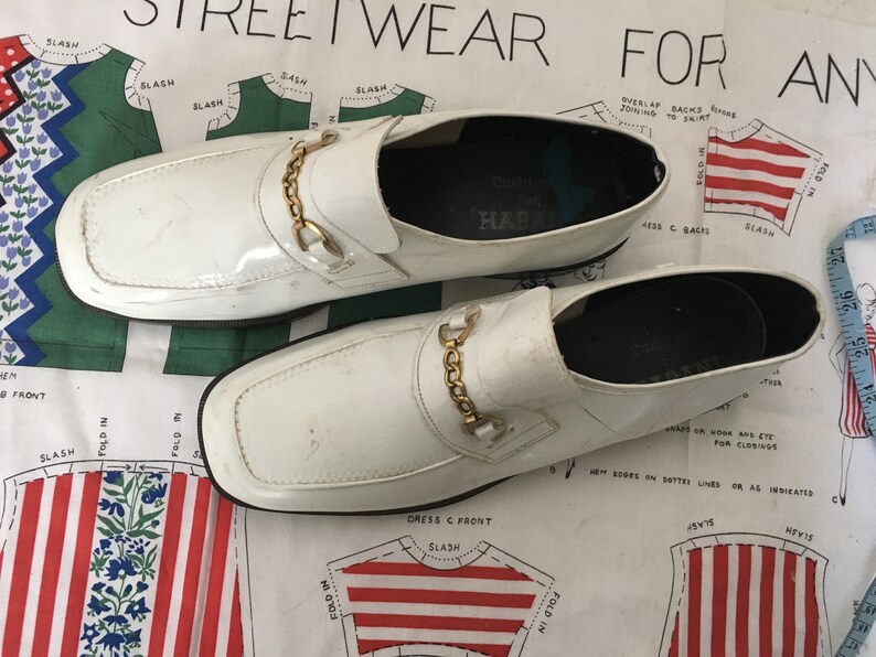 Vintage 1970/'s white men/'s size 8.5 pimp shoes