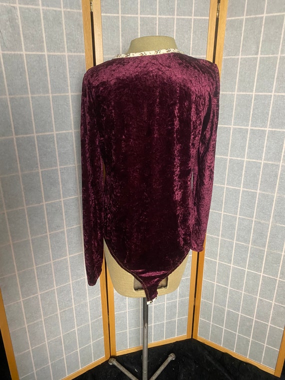 Vintage 1960’s 1970’s crushed purple velvet long … - image 5