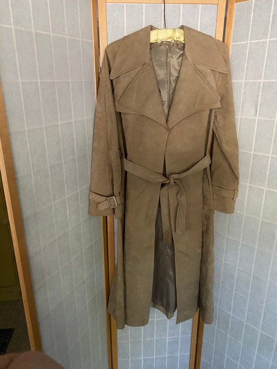 Vintage 1970's Tan Faux Suede Coat