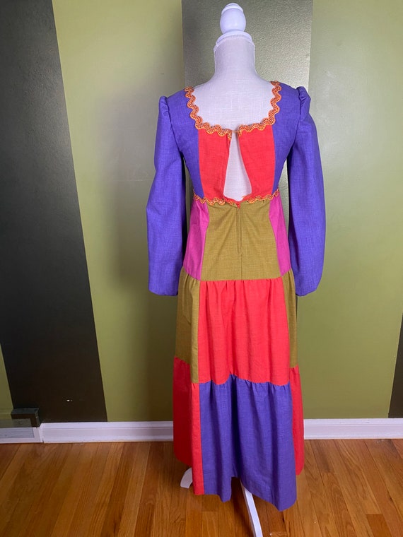 Vintage 1970’s Young Edwardian colorful color blo… - image 6