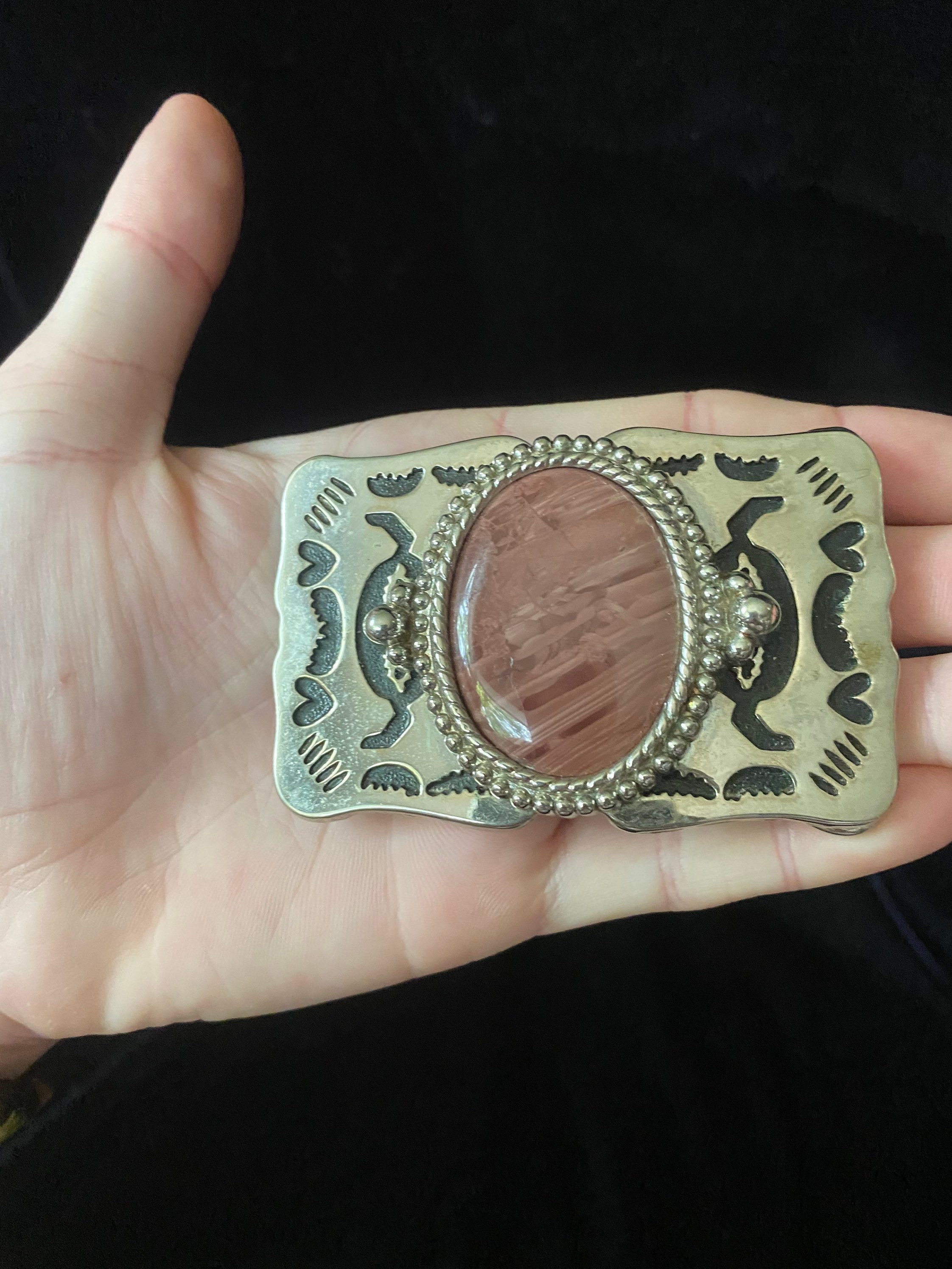 Superbe Boucle De Ceinture Vintage Années 80 – Style Créateur, Rouge Et Or, Métal Original – état Neuf Jamais Portée