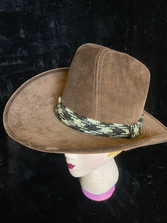 Vintage brown velour Stetson cowboy hat - image 2