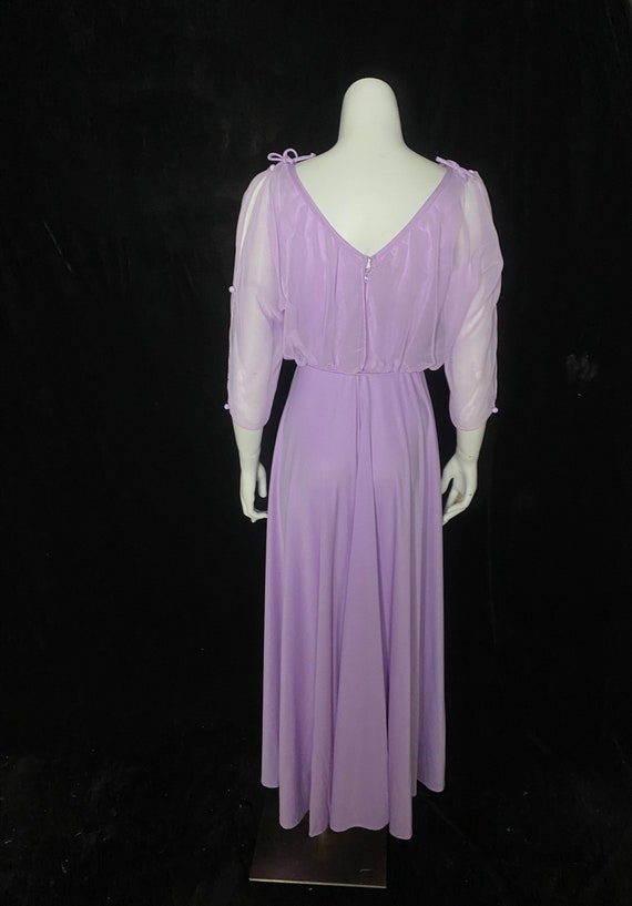 Vintage 1970’d bright lavender purple bridesmaid … - image 7