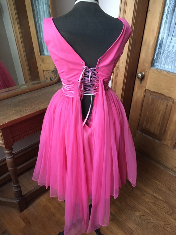 Vintage 1950's Pink Lovely Full Ballerina Dress w… - image 3