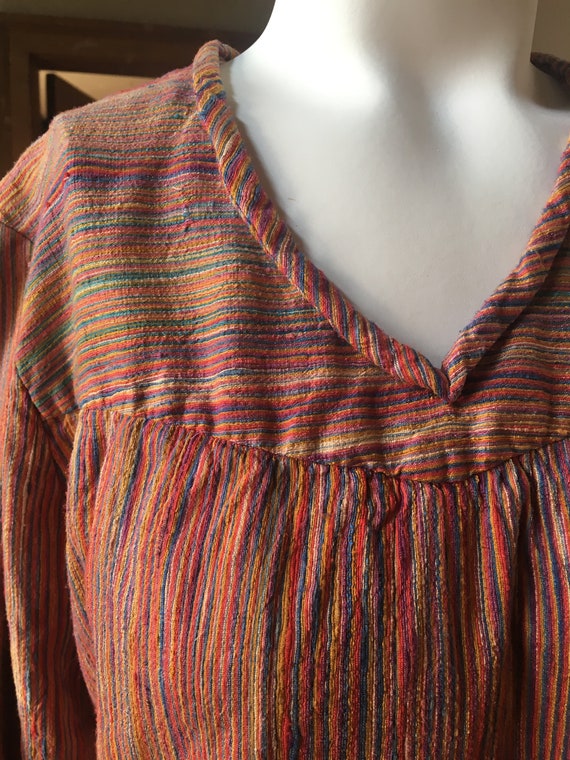 Vintage 1960's Rainbow Stripe Housedress