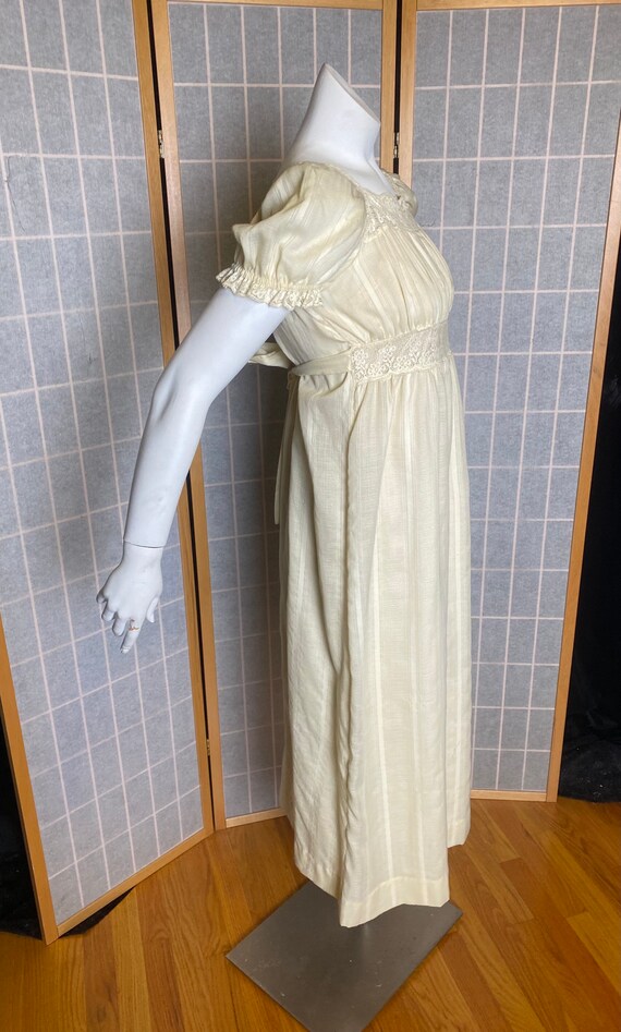 Vintage 1970’s cream empire waist dress from Lanz… - image 4