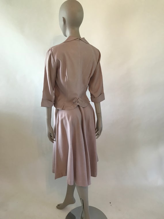 Vintage 1950s soft lilac purple Skirt suit - image 2